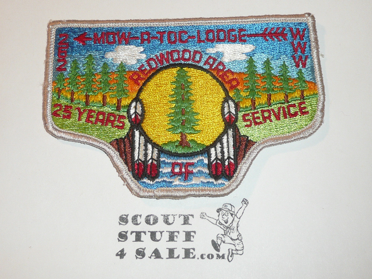 Order of the Arrow Lodge #262 Mow-A-Toc s7 25th Anniversary Flap Patch
