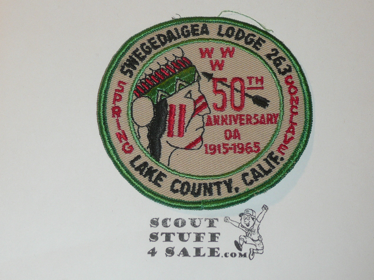 Order of the Arrow Lodge #263 Swegedaigea 1965 Conclave Patch