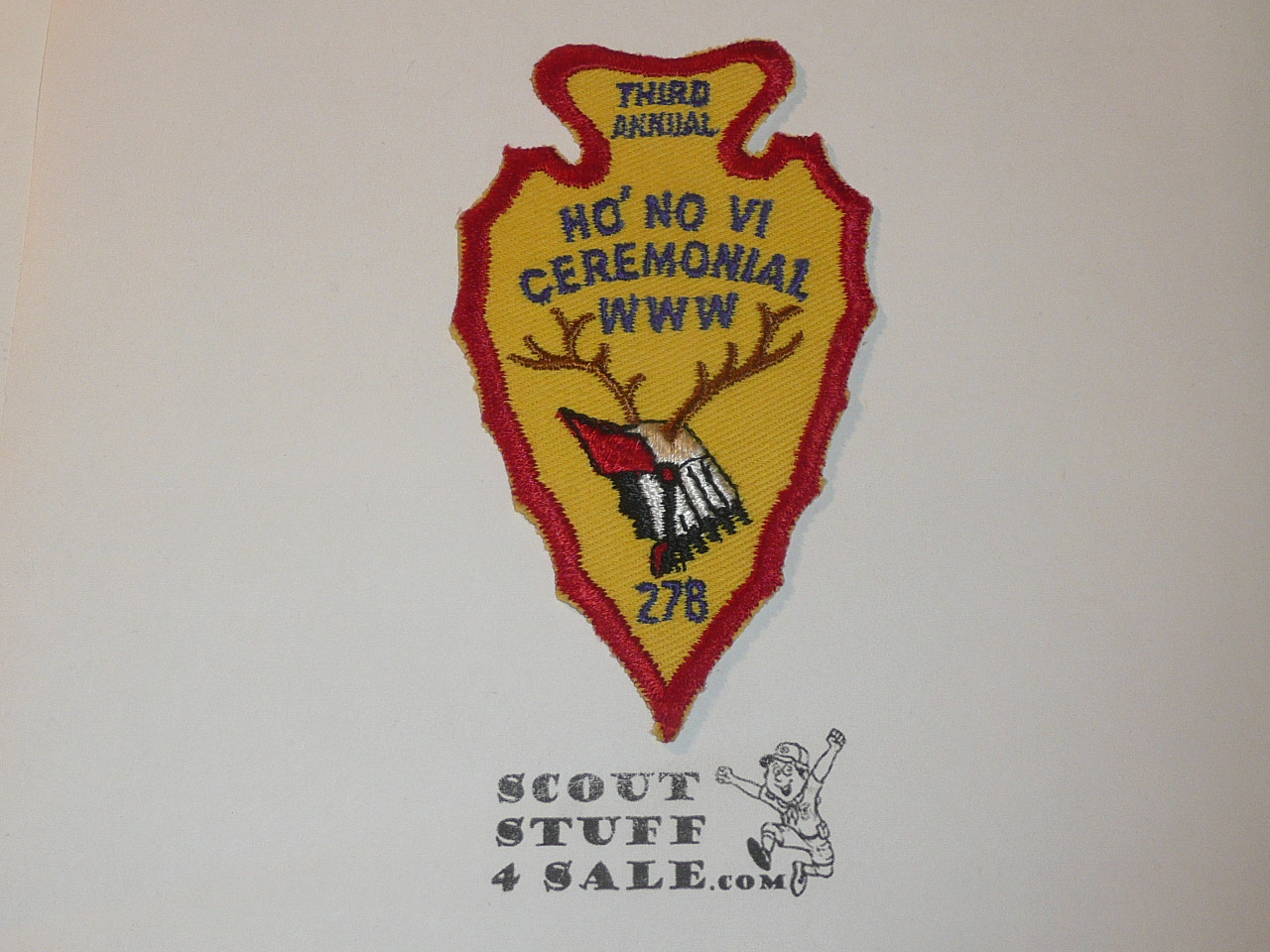 Order of the Arrow Lodge #278 Yo-Se-Mite 1964Third Ho' No Vi Ceremonial Patch