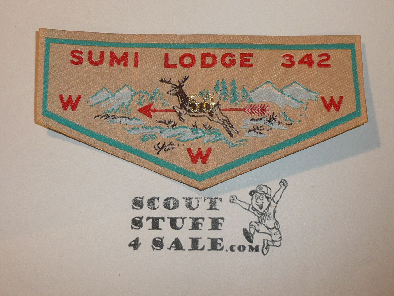 Order of the Arrow Lodge #342 Sumi w2 50th Anniversary Woven Flap Patch
