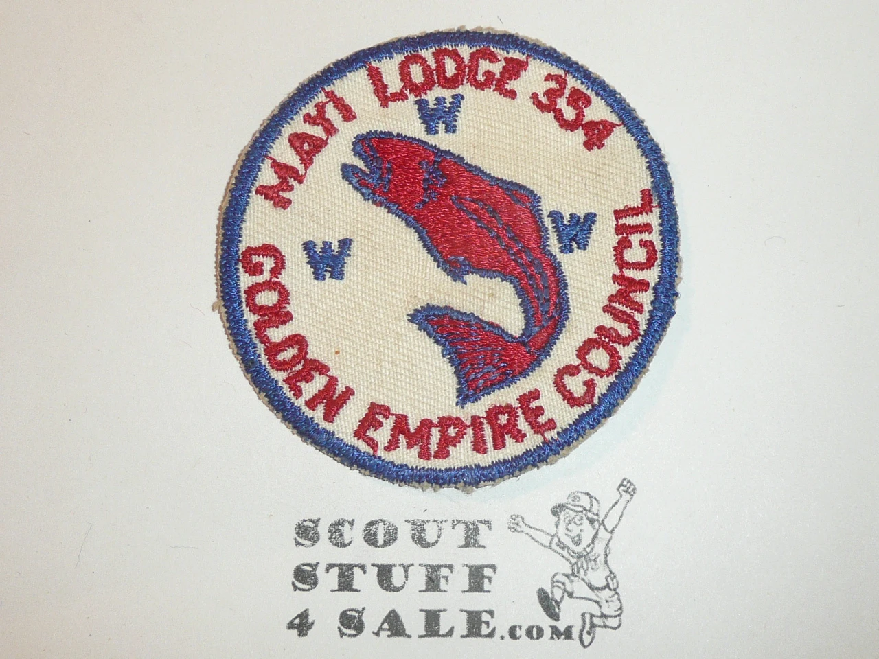 Order of the Arrow Lodge #354 Mayi r1 Round Patch, a little glue/paper on the back