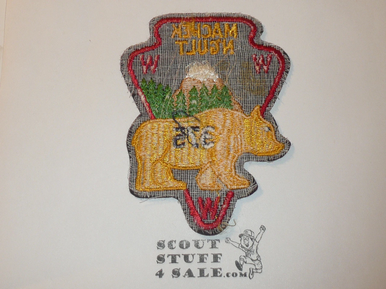 Order of the Arrow Lodge #375 Machek N'Gult a4b Felt Arrowhead Patch