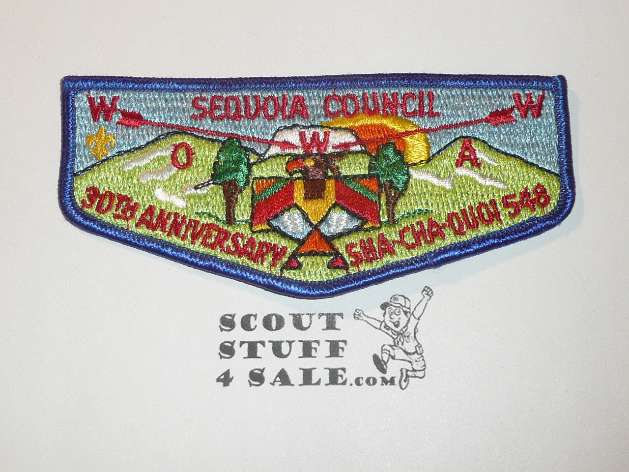 Order of the Arrow Lodge #548 Sha-Cha-Quoi s23 30th Anniversary Flap Patch