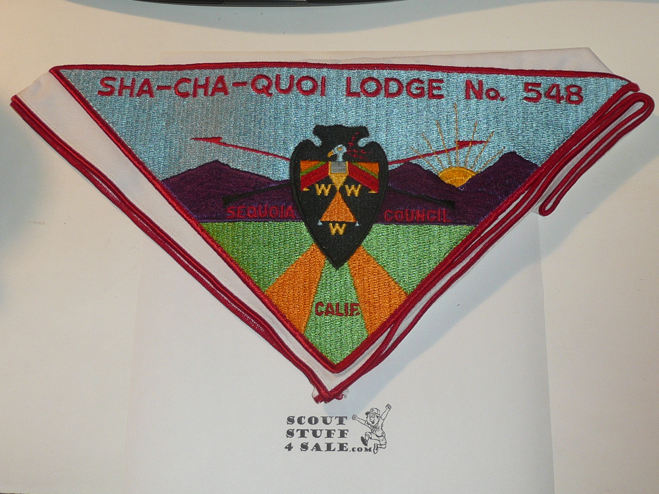 Order of the Arrow Lodge #548 Sha-Cha-Quoi p1 Pie Patch on Neckerchief