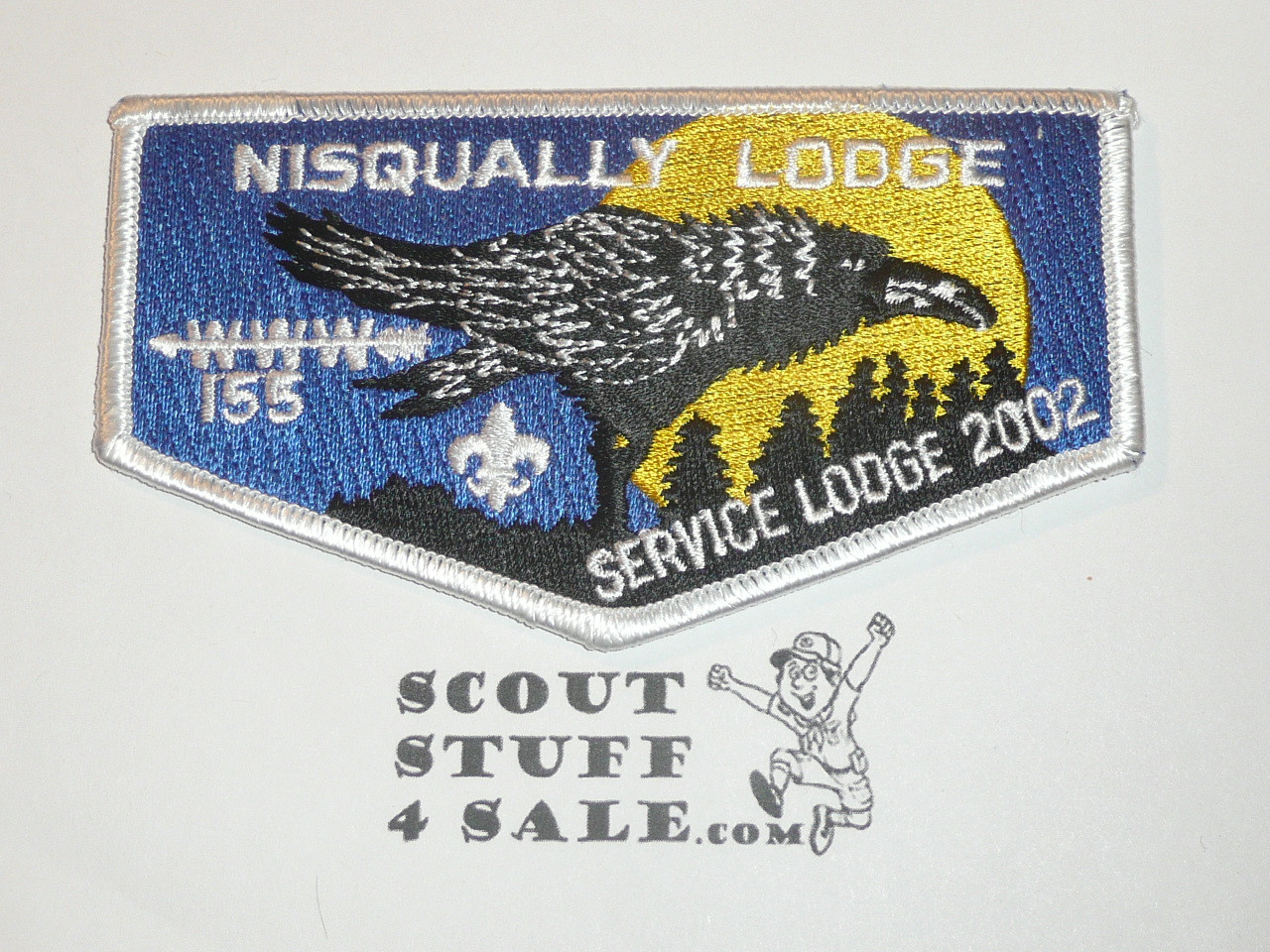 Order of the Arrow Lodge #155 Nisqually s18 2002 Service Lodge Flap Patch