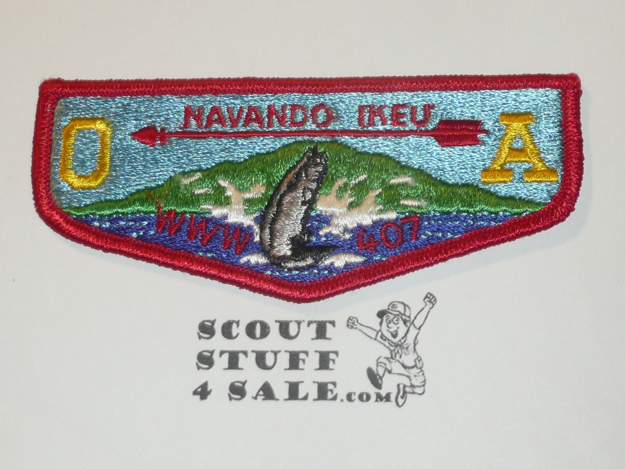 Order of the Arrow Lodge #407 Navando Ikeu s4 Flap Patch - Boy Scout