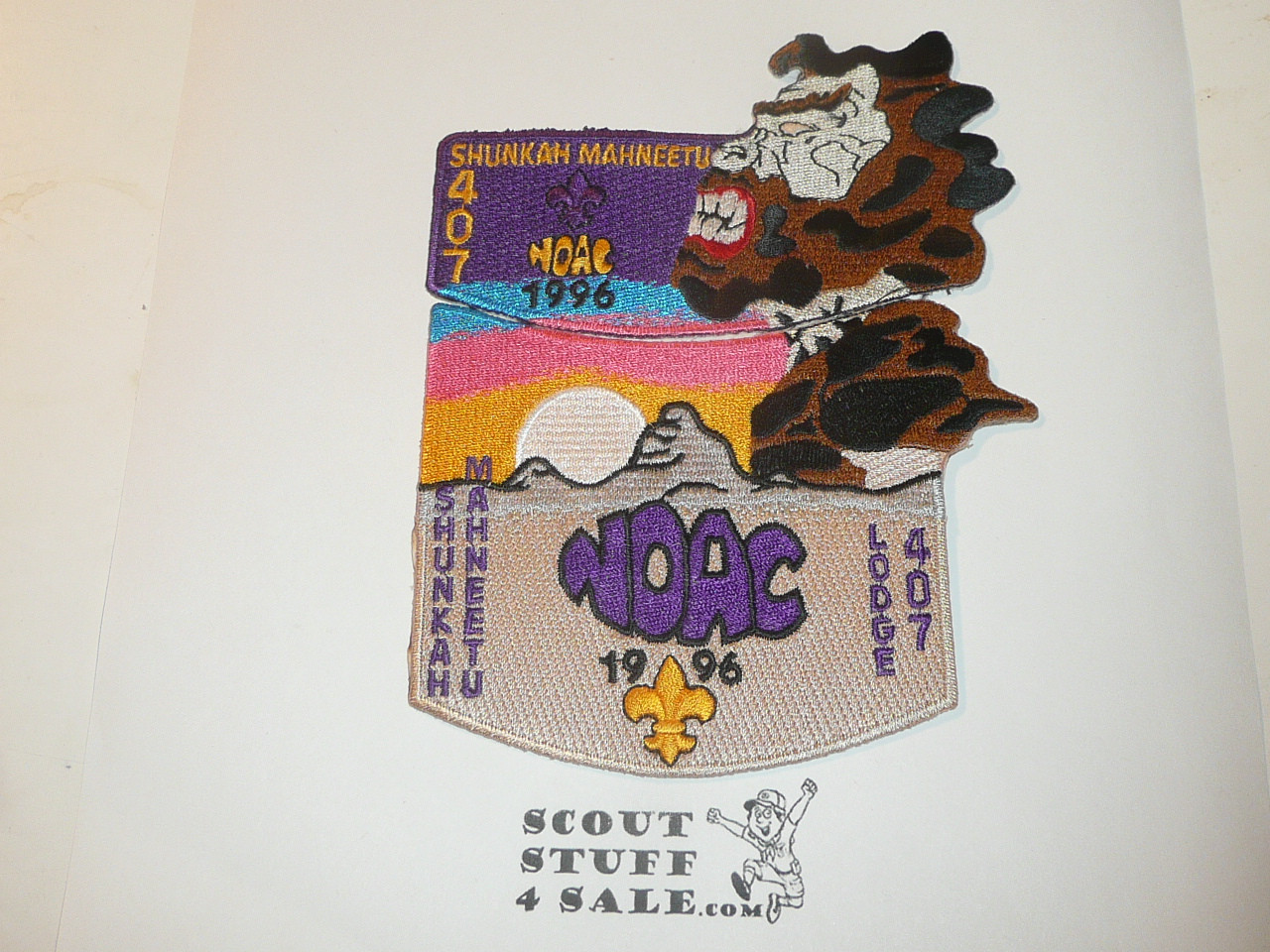 Order of the Arrow Lodge #407 Shunkah Mahneetu 1996 NOAC 2-piece Flap Patch