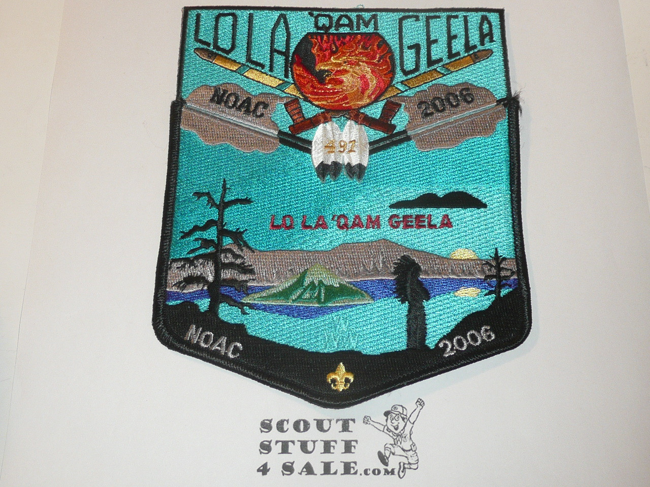 Order of the Arrow Lodge #491 Lo La 'Qam Geela 2006 NOAC 2 piece Flap Patch Set