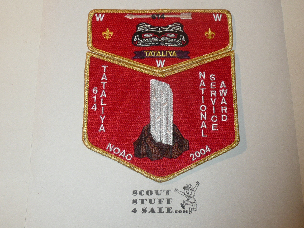 Order of the Arrow Lodge #614 Tataliya 2004 NOAC 2 piece Flap Patch Set