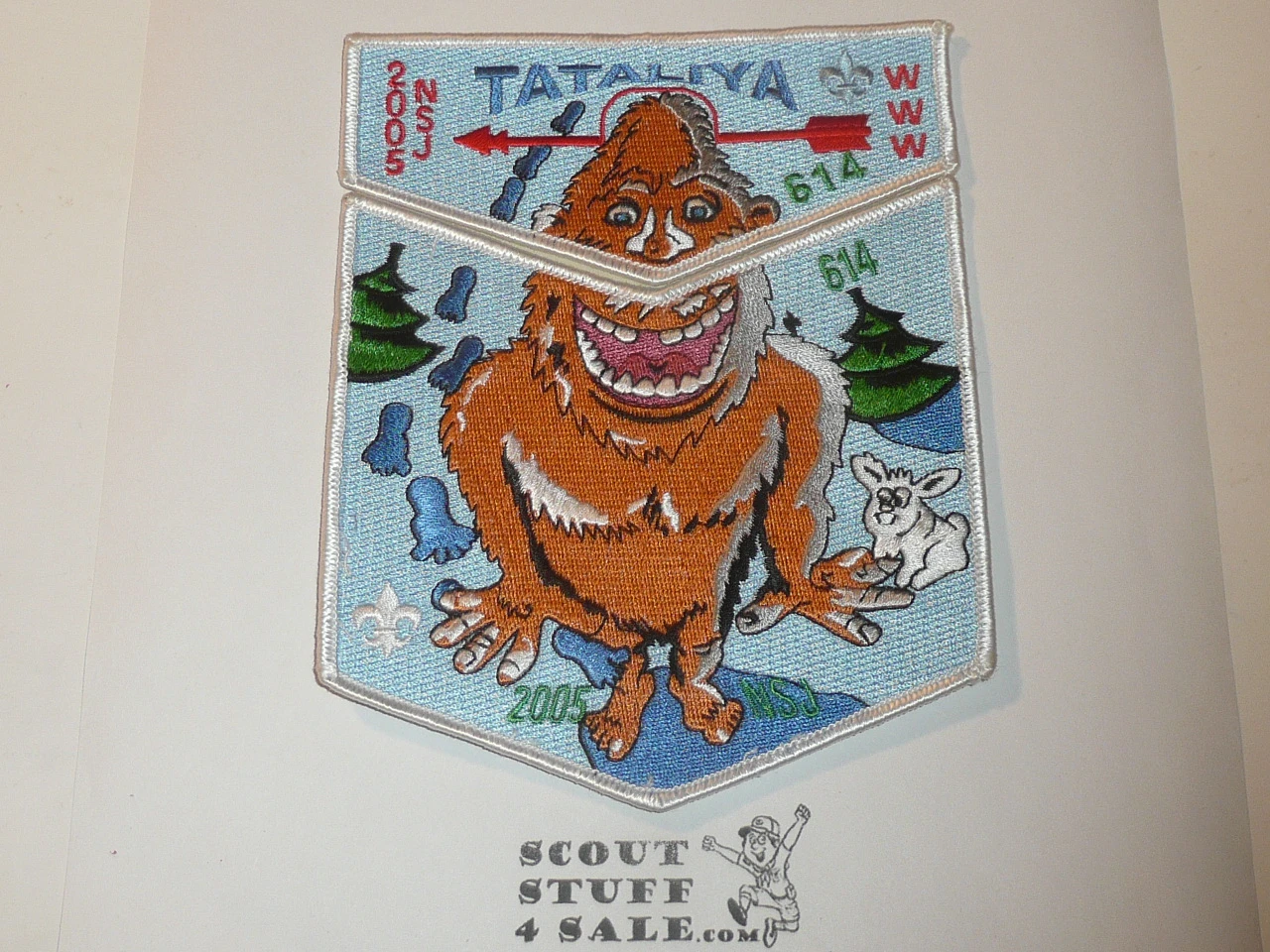 Order of the Arrow Lodge #614 Tataliya 2005 National Jamboree 2 piece Flap Patch Set