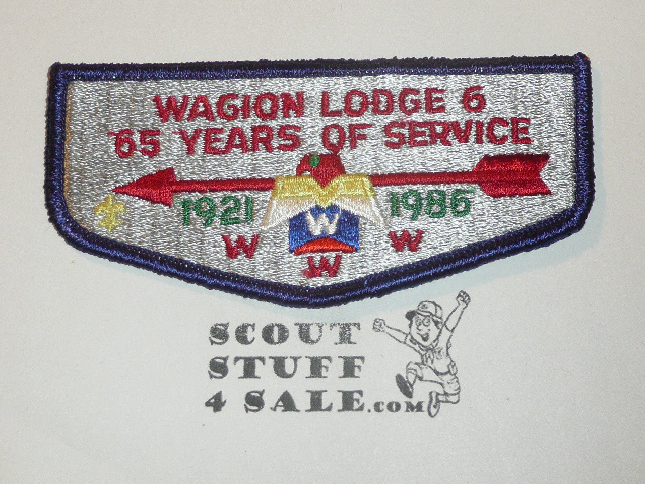 Order of the Arrow Lodge #6 Wagion s7 65th Anniversary Flap Patch