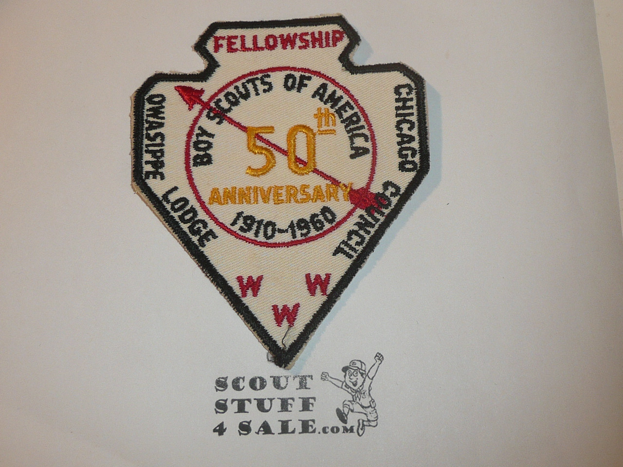 Order of the Arrow Lodge #7 Owasippe 1960 Fellowship Patch
