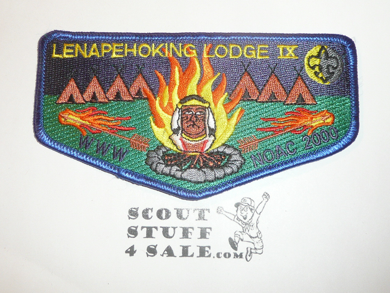Order of the Arrow Lodge #9 Lenapehoking s5 2000 NOAC Flap Patch