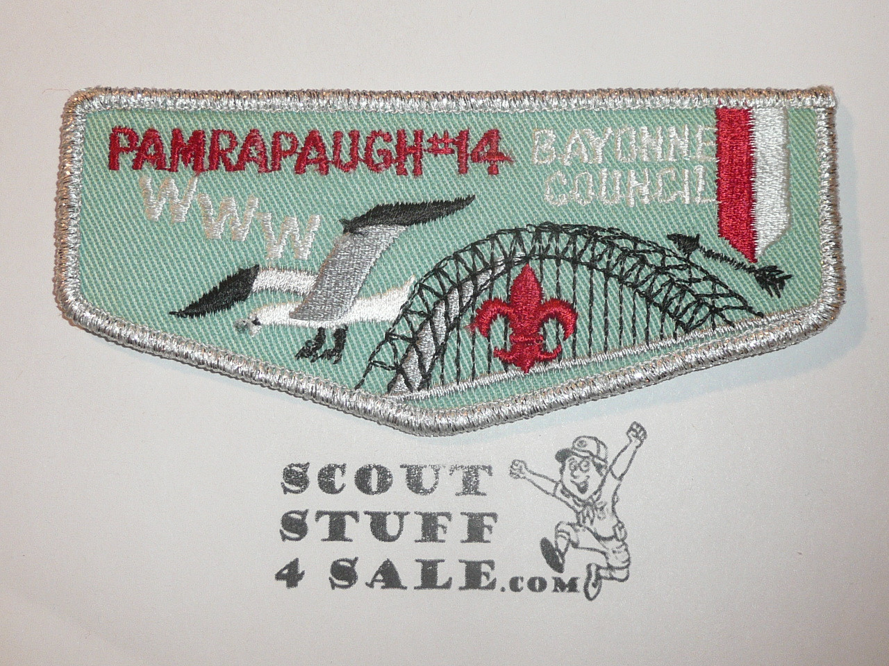Order of the Arrow Lodge #14 Pamrapaugh f4 OA 75th Anniversary Flap Patch - Boy Scout
