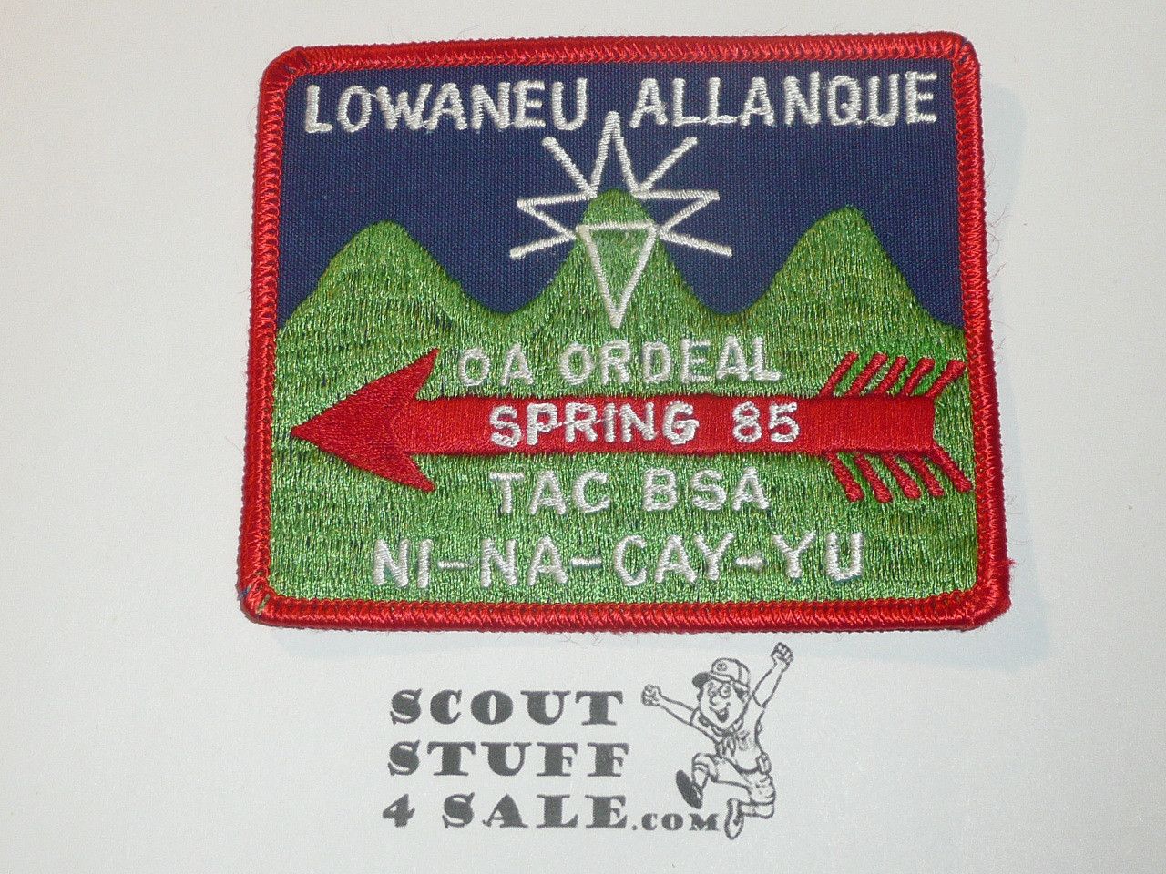 Order of the Arrow Lodge #41 Lowaneu Allanque 1985 Spring Ordeal Patch