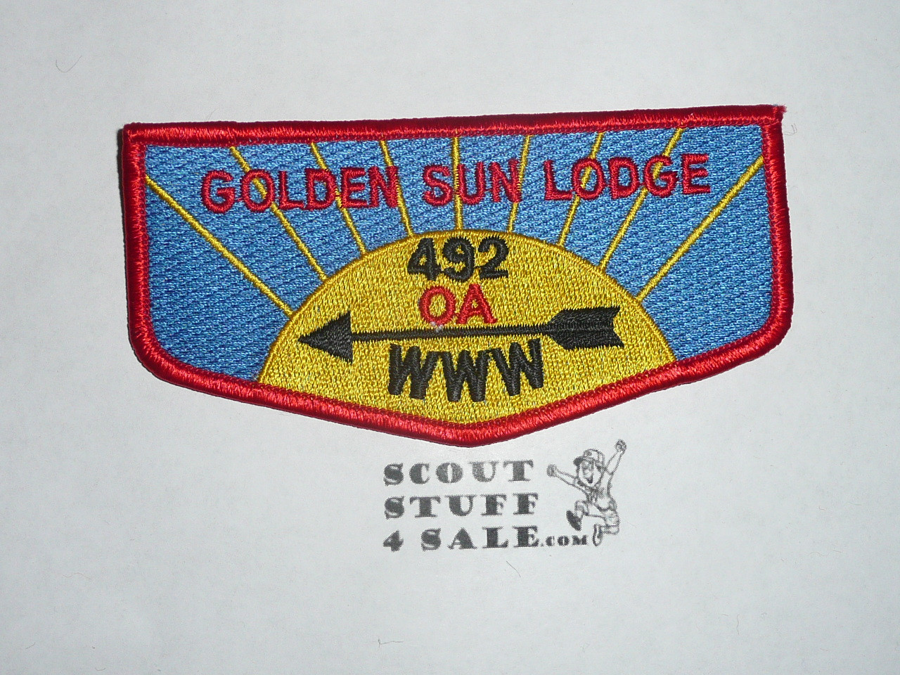 Order of the Arrow Lodge #492 Golden Sun s Flap Patch - Boy Scout