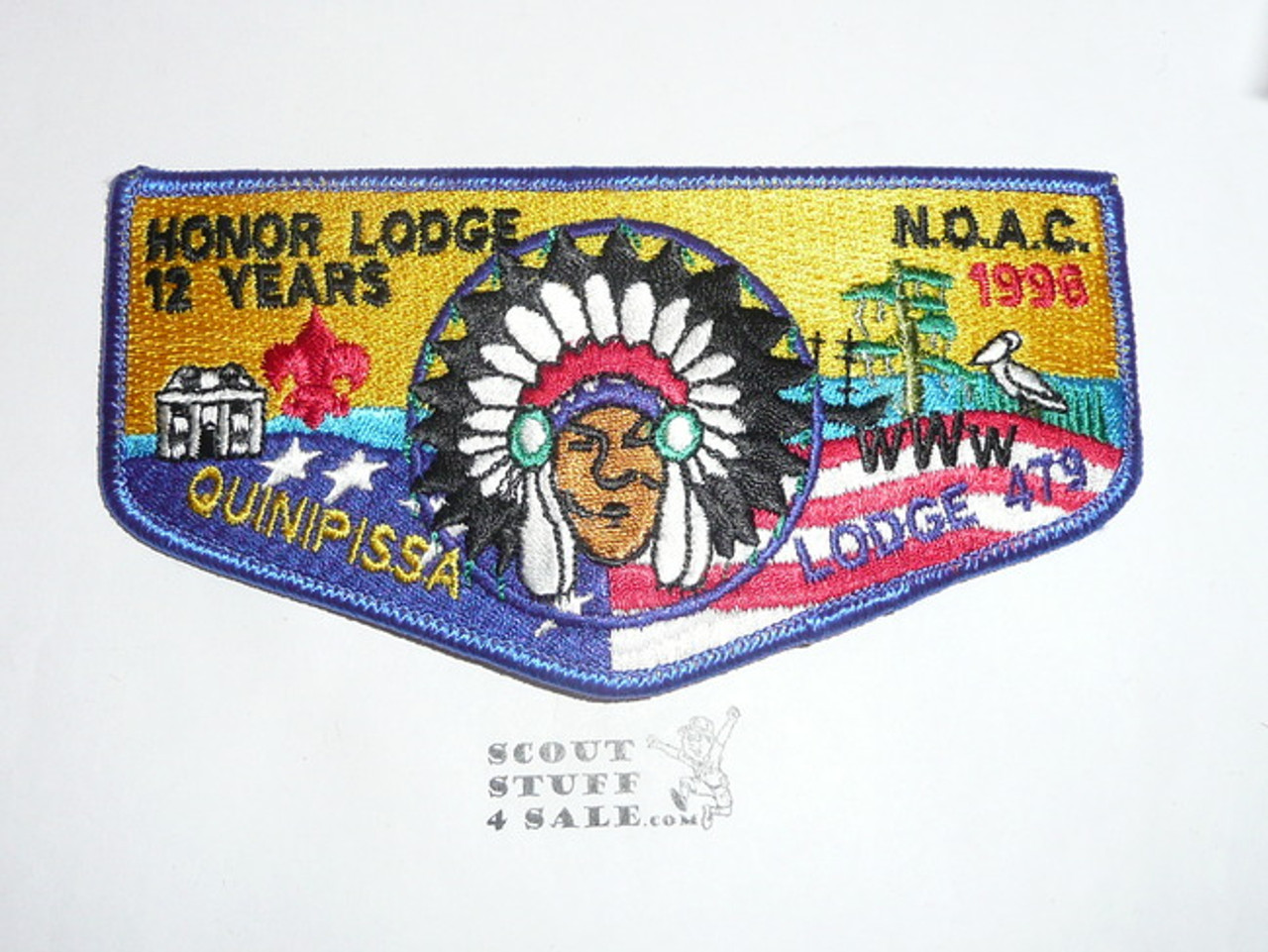 Order of the Arrow Lodge #479 Quinipissa s30 1996 NOAC Flap Patch