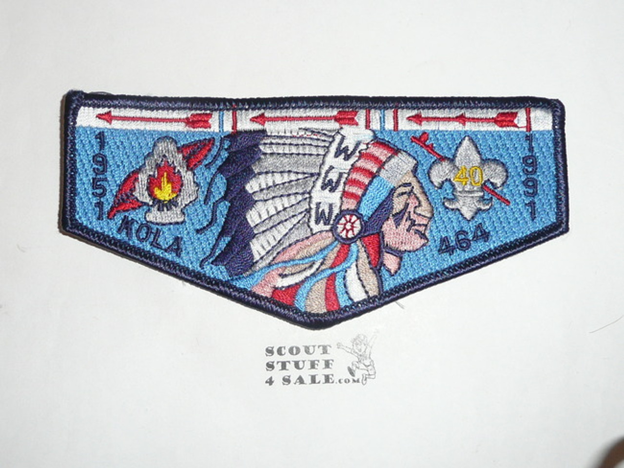 Order of the Arrow Lodge #464 Kola s27 40th Anniversary Flap Patch