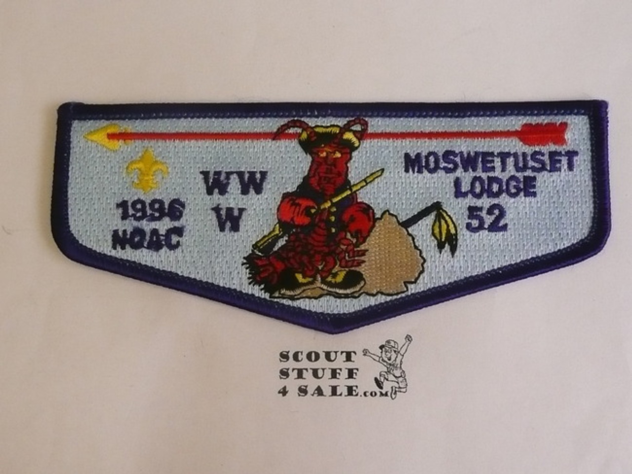 Order of the Arrow Lodge #52 Moswetuset s4 1996 NOAC Flap Patch