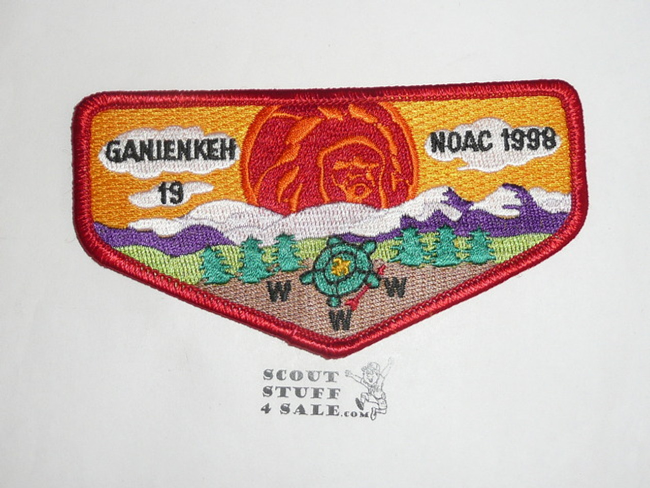 Order of the Arrow Lodge #19 Ganienkeh s9 1998 NOAC Flap Patch - Boy Scout