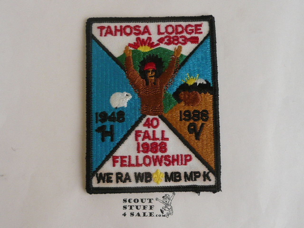 Order of the Arrow Lodge #383 Tahosa 1988 Fellowship Patch