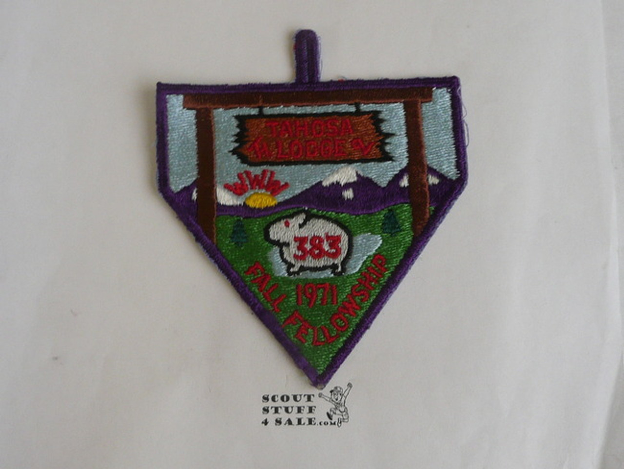 Order of the Arrow Lodge #383 Tahosa 1971 Fellowship Patch