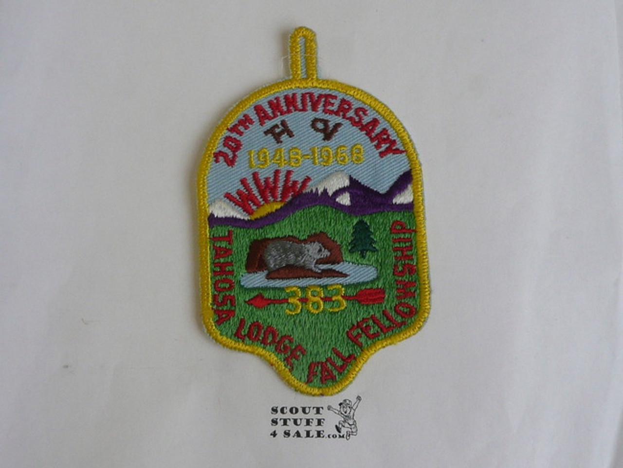 Order of the Arrow Lodge #383 Tahosa 1968 Fellowship Patch