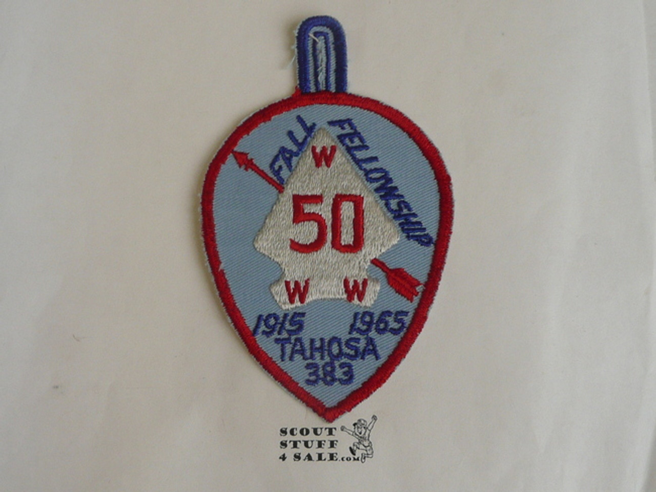 Order of the Arrow Lodge #383 Tahosa 1965 Fellowship Patch
