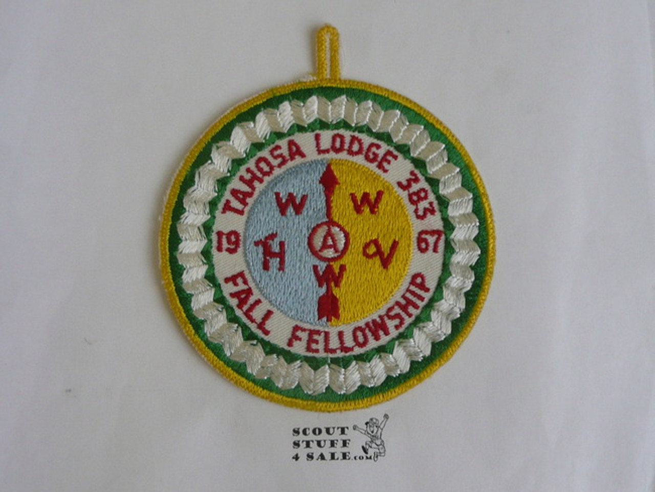 Order of the Arrow Lodge #383 Tahosa 1967 Fellowship Patch
