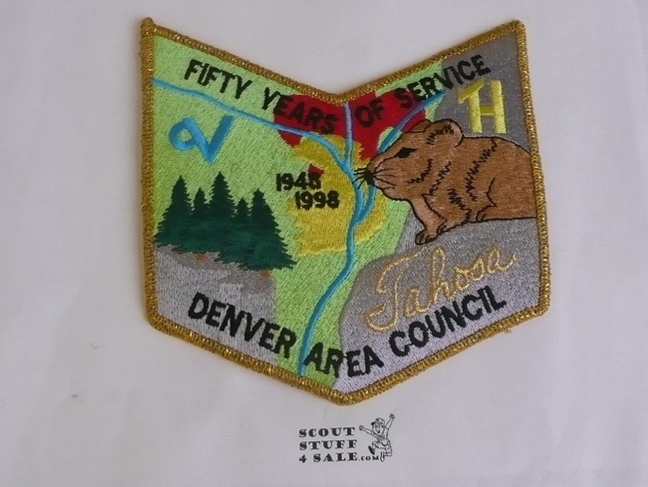 Order of the Arrow Lodge #383 Tahosa x6.5 Flap Patch Set Bottom, 50th Anniversary