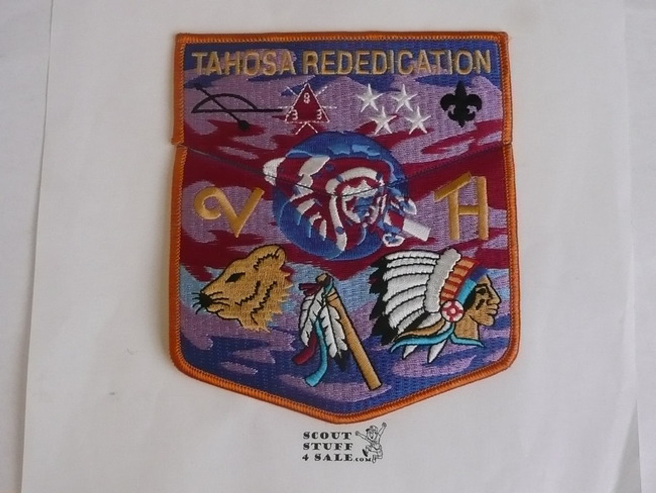 Order of the Arrow Lodge #383 Tahosa s26 + x8 2-piece Flap Patch Set, Tahosa Rededication