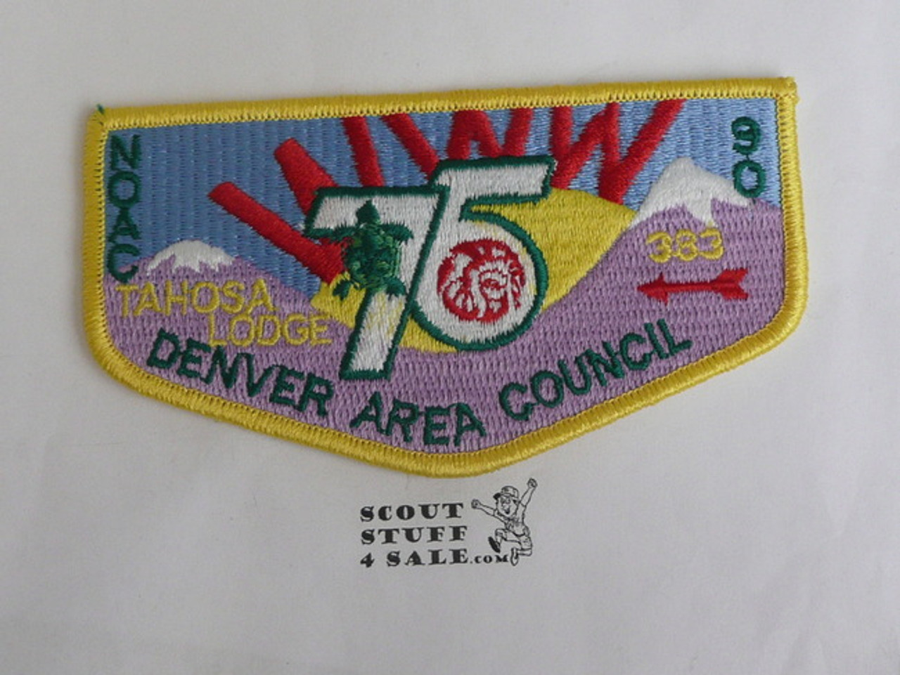 Order of the Arrow Lodge #383 Tahosa s18 Flap Patch, 1990 NOAC