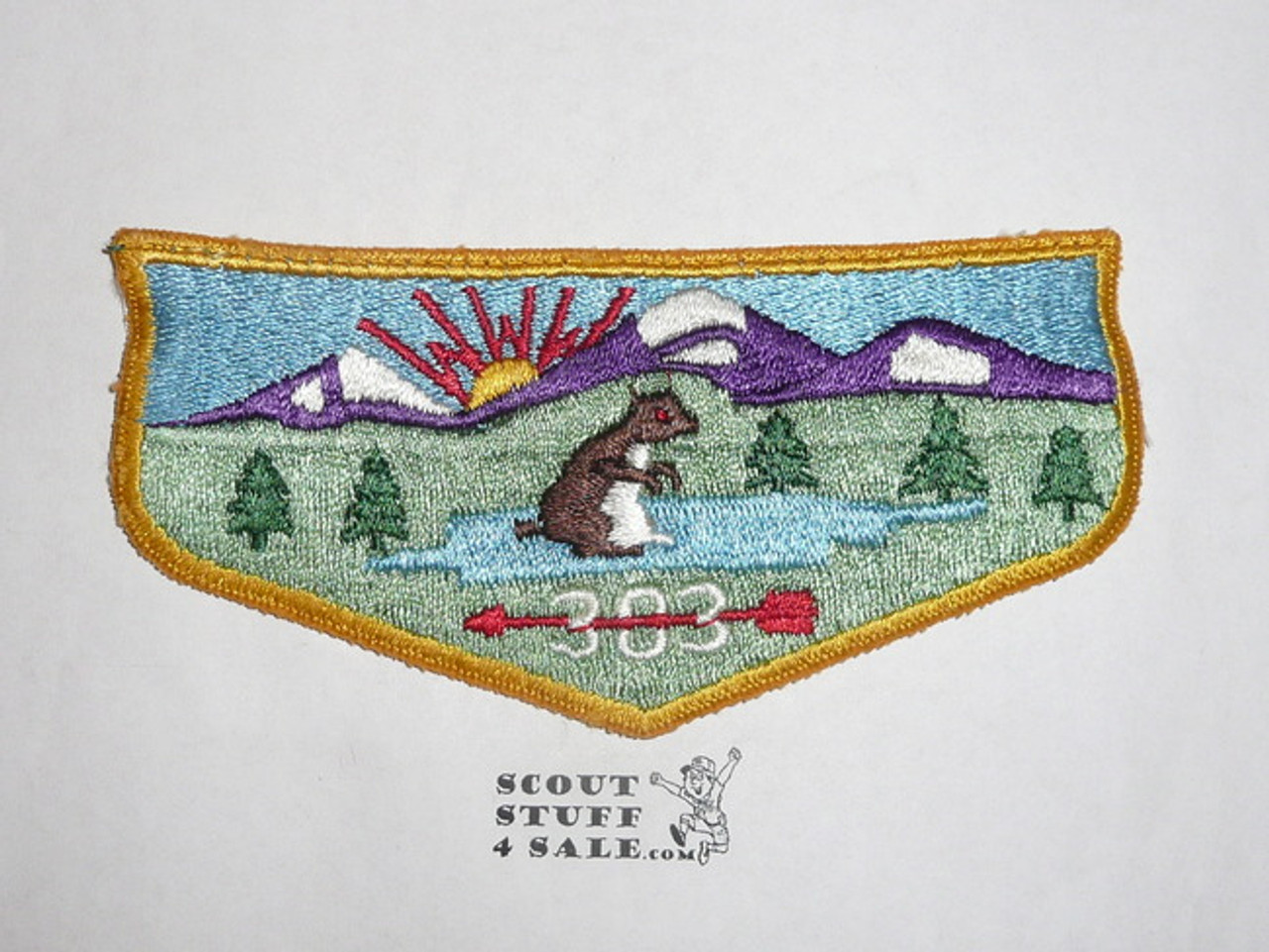 Order of the Arrow Lodge #383 Tahosa s1 Flap Patch, Lite Use