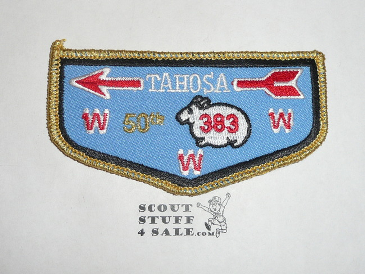 Order of the Arrow Lodge #383 Tahosa f9 Flap Patch, 50th Anniversary