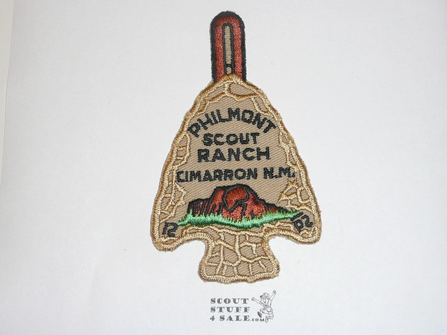 Philmont Scout Ranch Arrowhead Trek Patch, Plastic Back