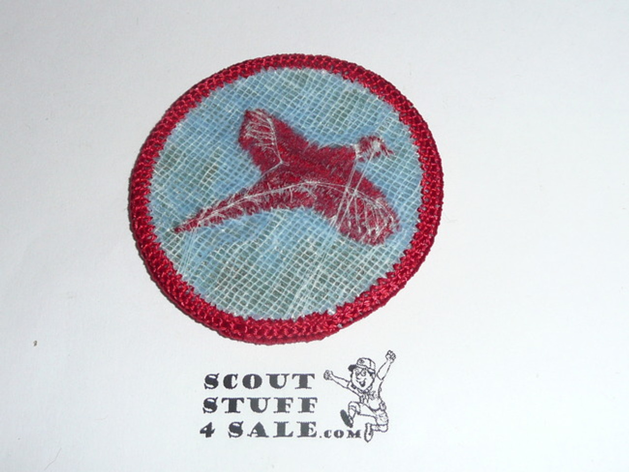 Pheasant Patrol Medallion, Olive Twill with plastic back, 1972-1989