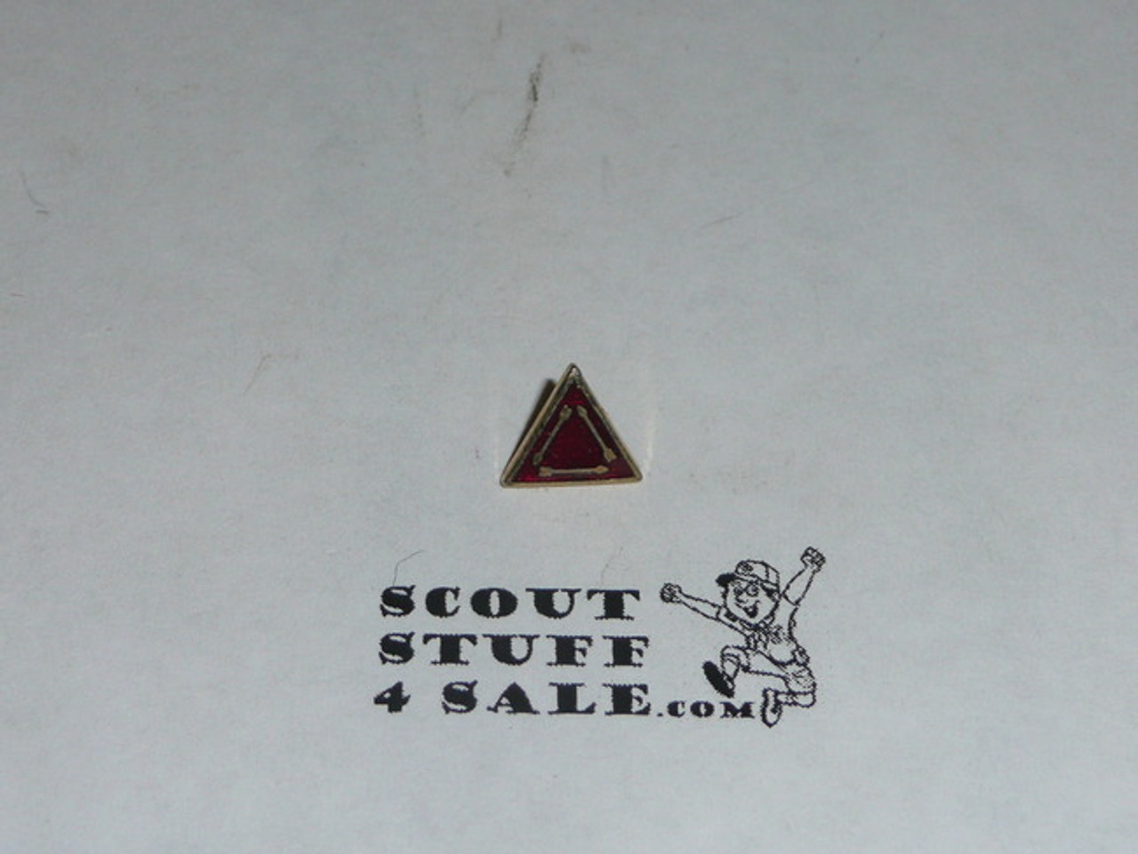 Order of the Arrow Enemeled Vigil Pin for use on Drop Ribbon, 1980's, Post Back