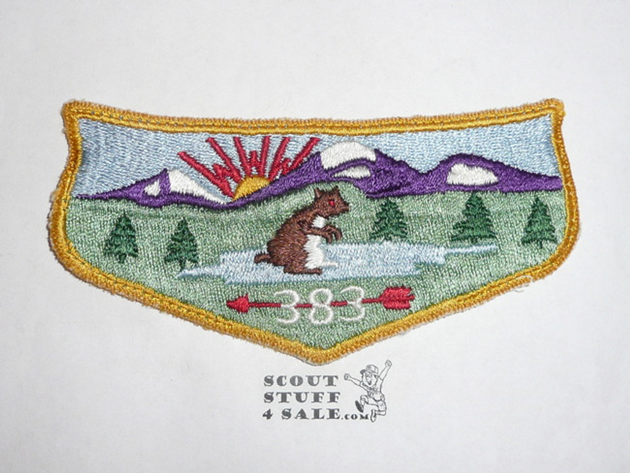 Order of the Arrow Lodge #383 Tahosa s2 Flap Patch, used