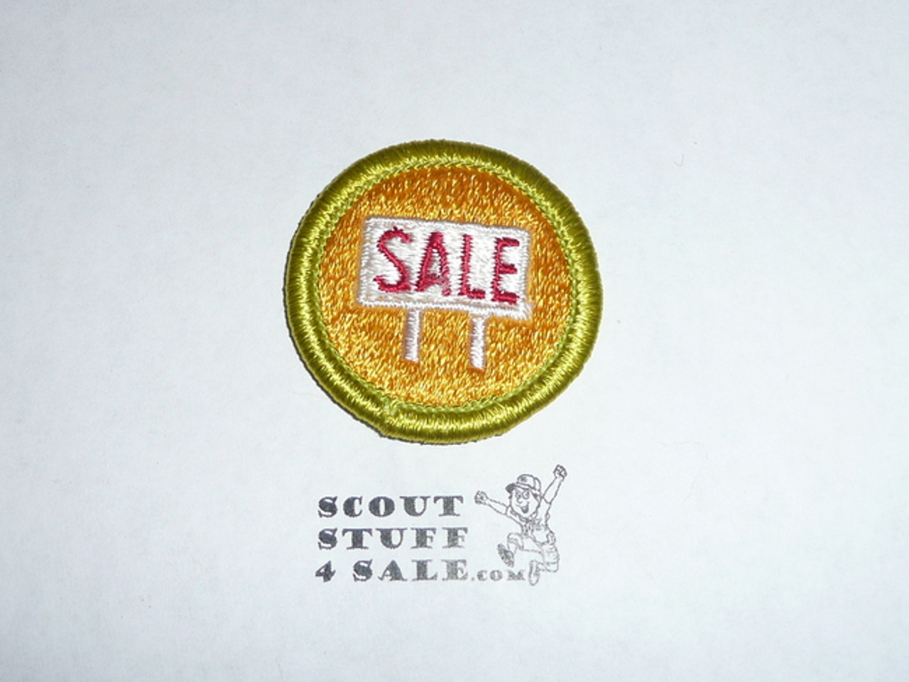Salesmanship - Type H - Fully Embroidered Plastic Back Merit Badge (1972-2002)