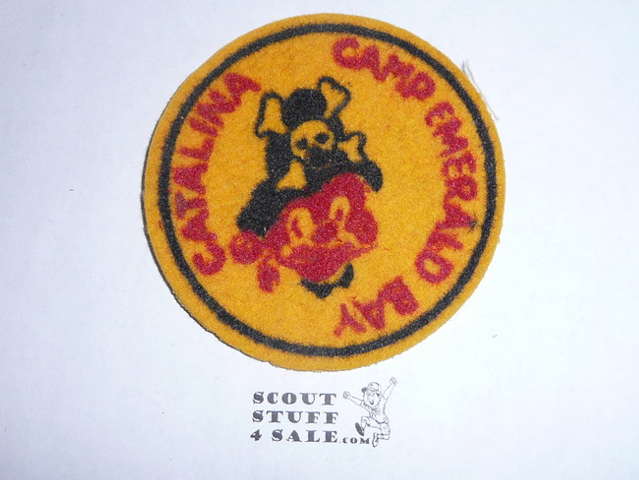 1952-1953 Camp Emerald Bay FELT Patch, Yellow, MINT