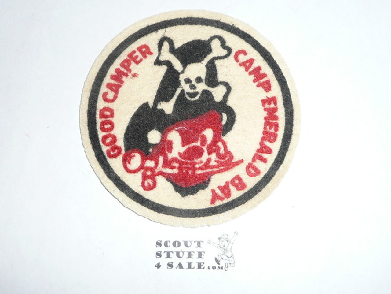 1950-51 Camp Emerald Bay Patch, White, Lite mothing to the back but otherwise MINT