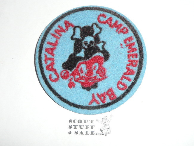 1952-1953 Camp Emerald Bay FELT Patch, Blue, MINT