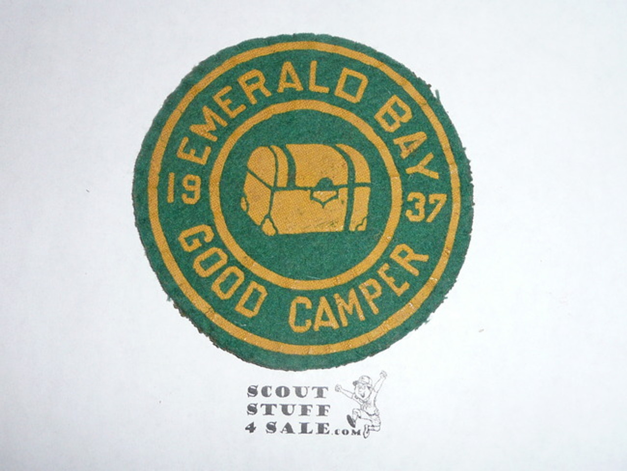 1937 Camp Emerald Bay Felt Patch, was sewn but in great condition