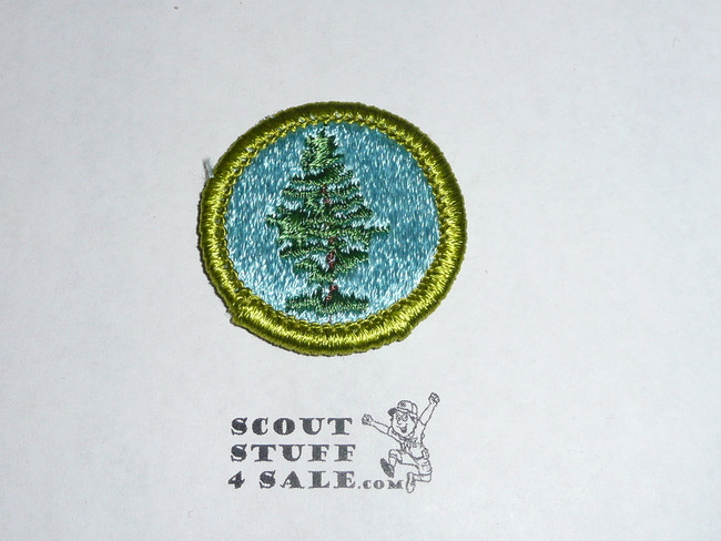 Forestry - Type H - Fully Embroidered Plastic Back Merit Badge (1972-2002)