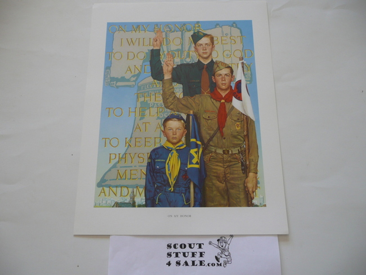 Norman Rockwell, On My Honor, 11x14 On Heavy Cardstock