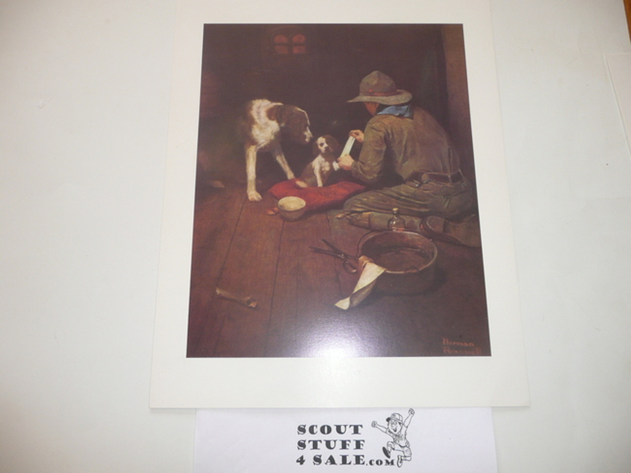 Norman Rockwell, A Good Scout, 11x14 On Heavy Cardstock