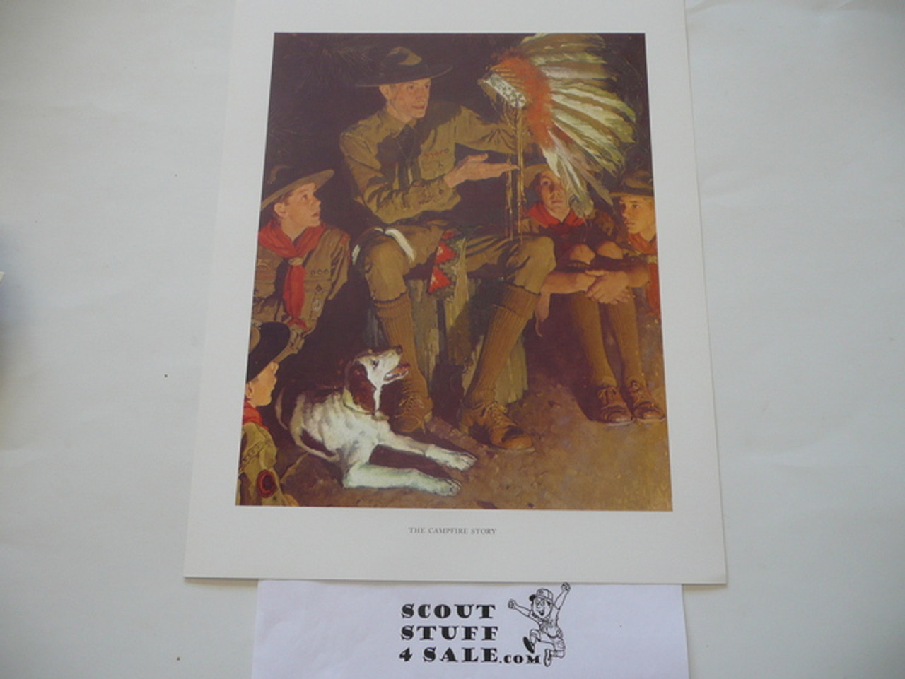 Norman Rockwell, The Campfire Story, 11x14 On Heavy Cardstock