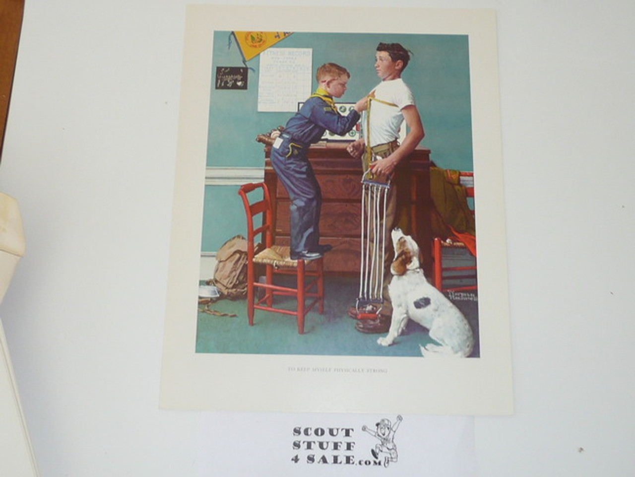 Norman Rockwell, To Keep Myself Physically Strong Print, 11x14 On Heavy Cardstock