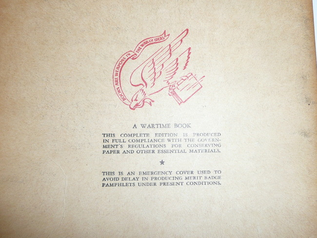 Gardening Merit Badge Pamphlet, Type 5, Red/Wht Cover, Wartime Book, 5-44 Printing