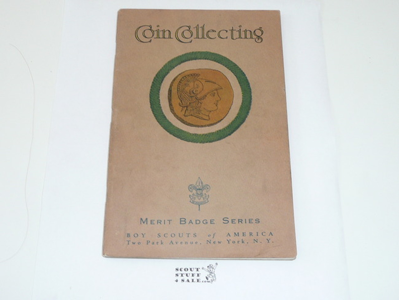 Coin Collecting Merit Badge Pamphlet, Type 3, Tan Cover, 2-38 Printing